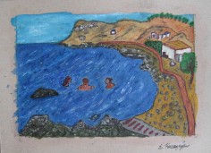 Women swimming (14x20)